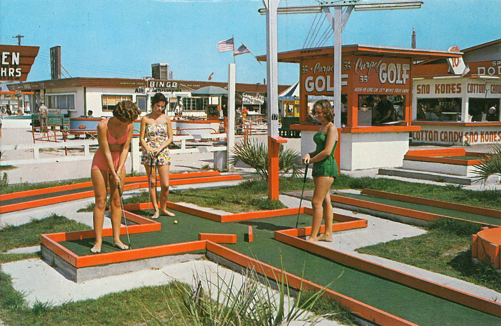 6. This image of people playing Carpet Golf