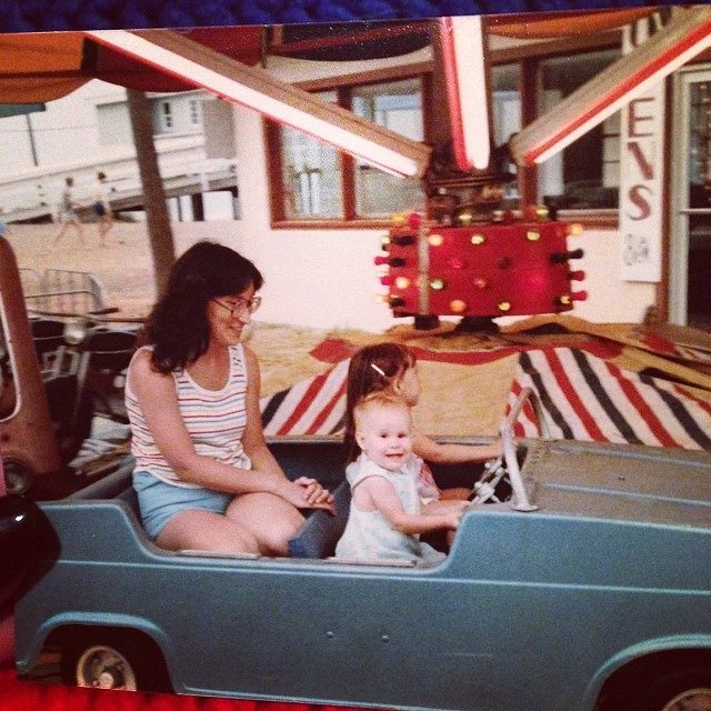 Riding the kiddie cars in the early 1980s