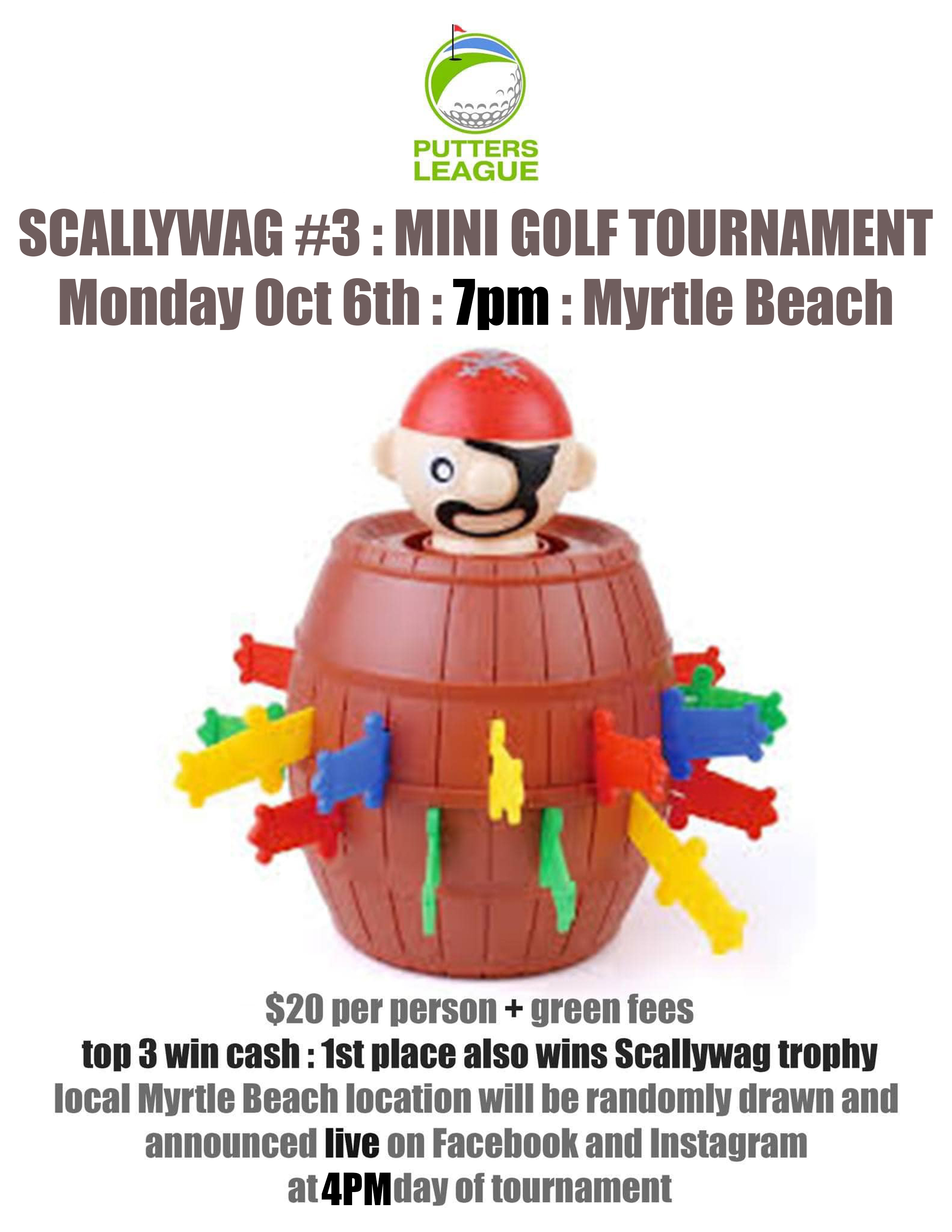 The 3rd Annual Scallywag – A Mini Golf Showdown of Pure Pirate Chaos!