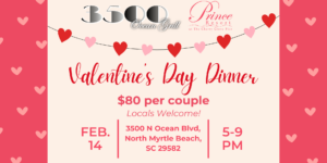 Valentine’s Packages & Valentine’s Dinner at Just Off Main